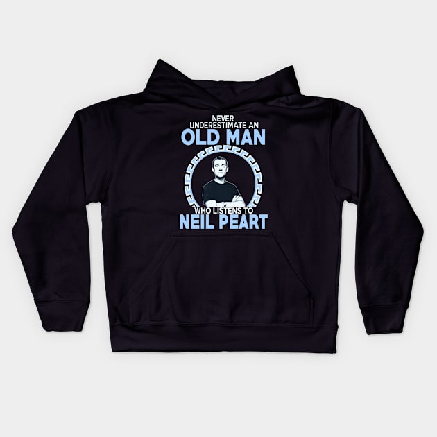 Neil Peart - Old Men Love Him Kids Hoodie by RetroZest